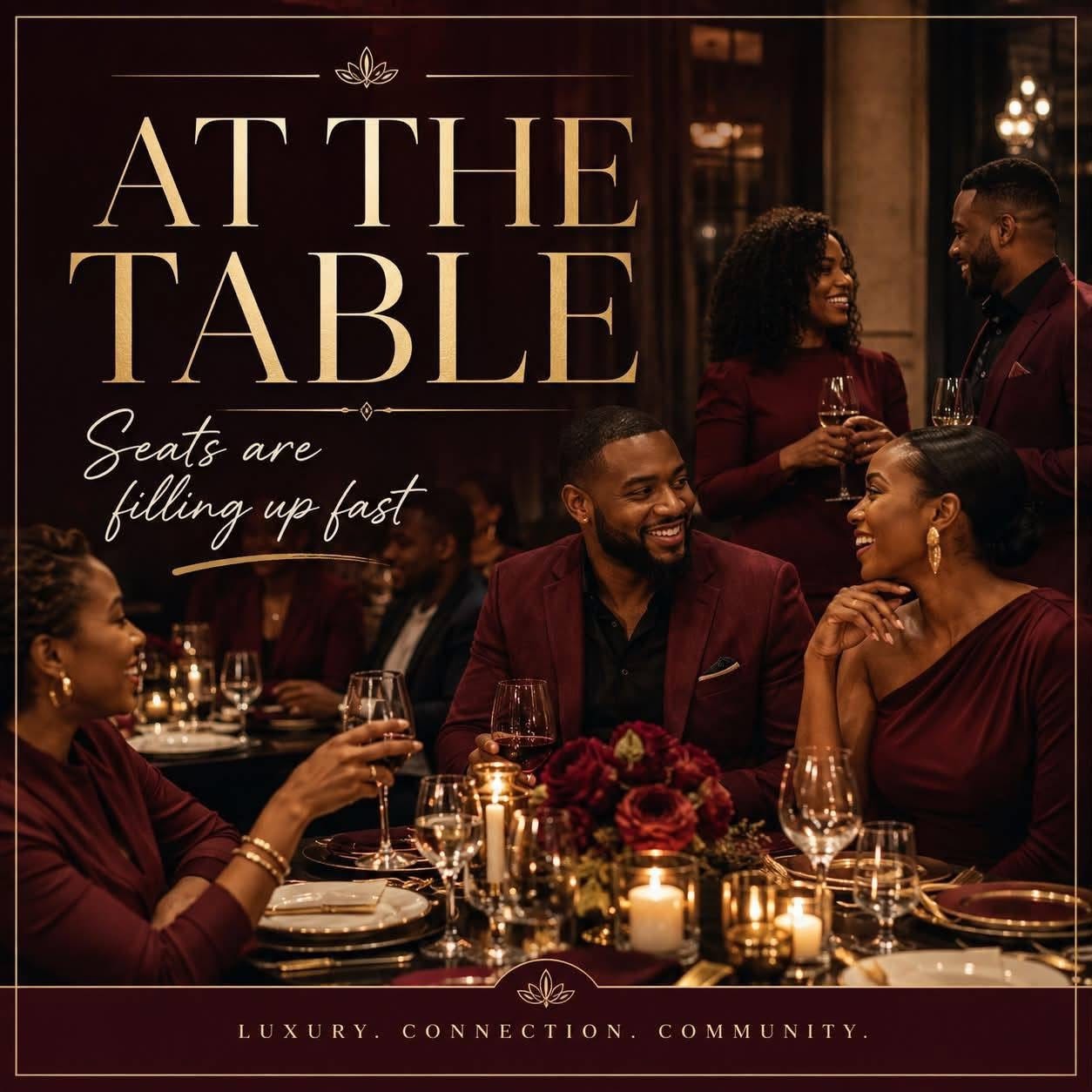 Guests gathered at an At The Table curated dinner experience